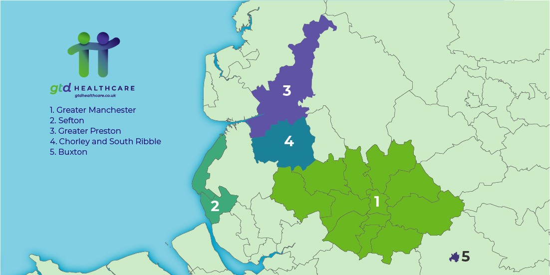 Map of gtd healthcare services